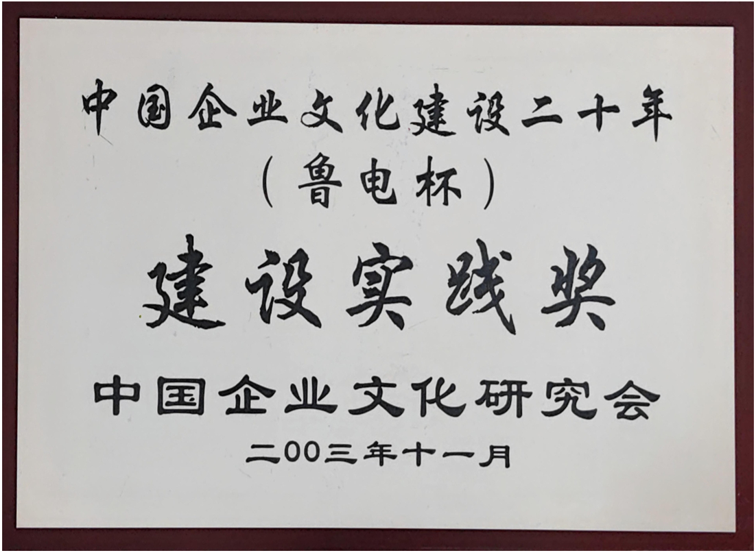 中國企業(yè)文化建設(shè)二十年建設(shè)實(shí)踐獎