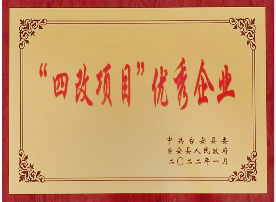 “四改項目”優(yōu)秀企業(yè)